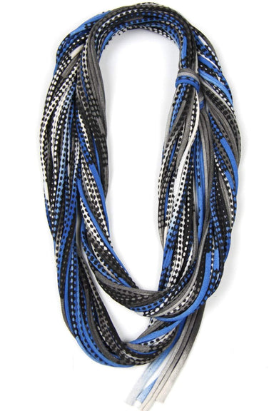 infinity scarves-Blue Black Infinity Scarf-Necklush