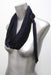 infinity scarves-Black Navy Blue Infinity Scarf-Necklush