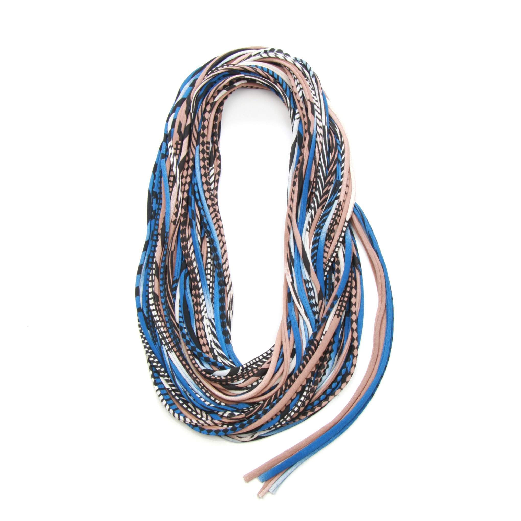 infinity scarves-Light Brown Blue Infinity Scarf-Necklush
