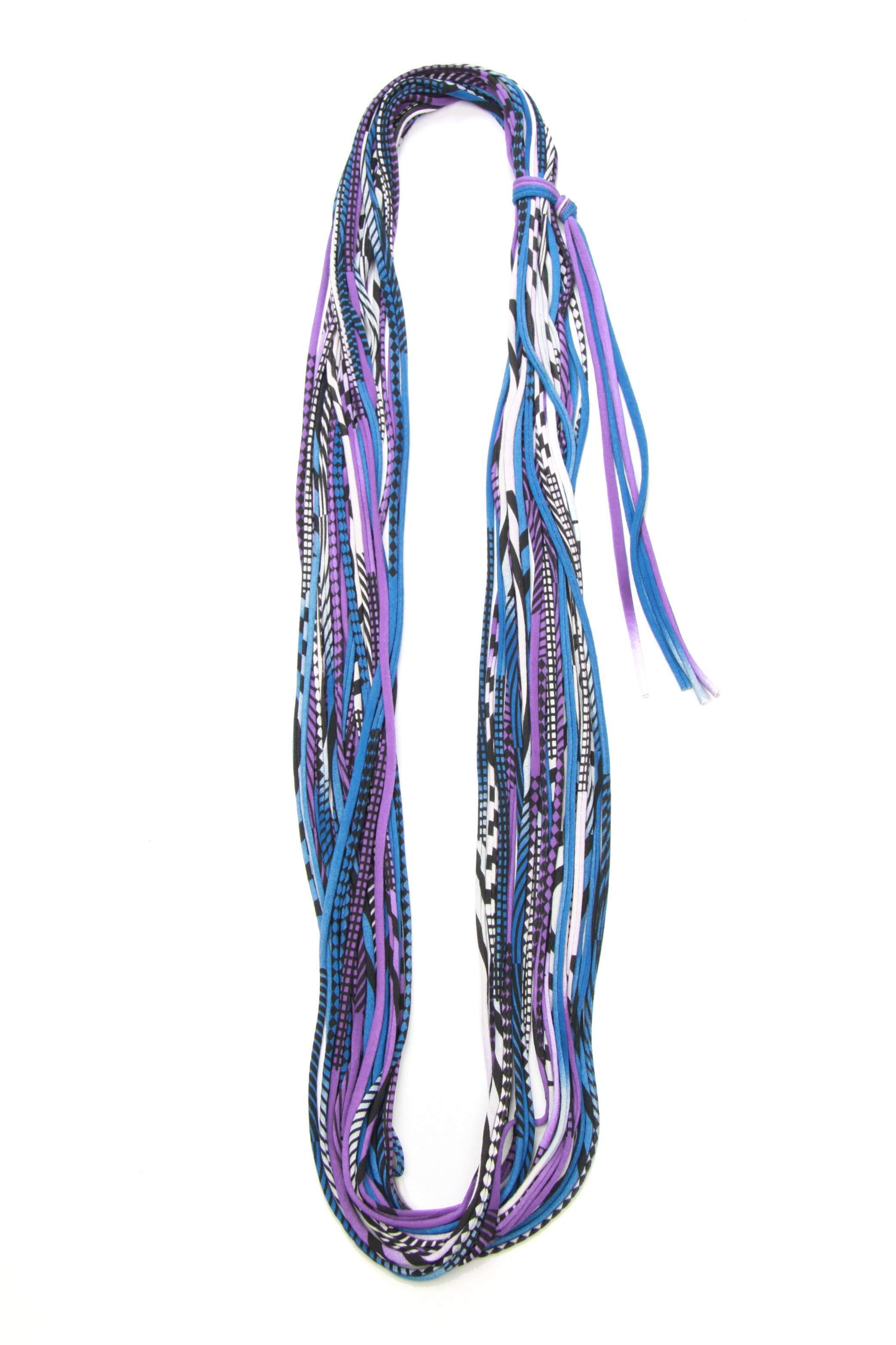 infinity scarves-Blue Purple Black Infinity Scarf-Necklush