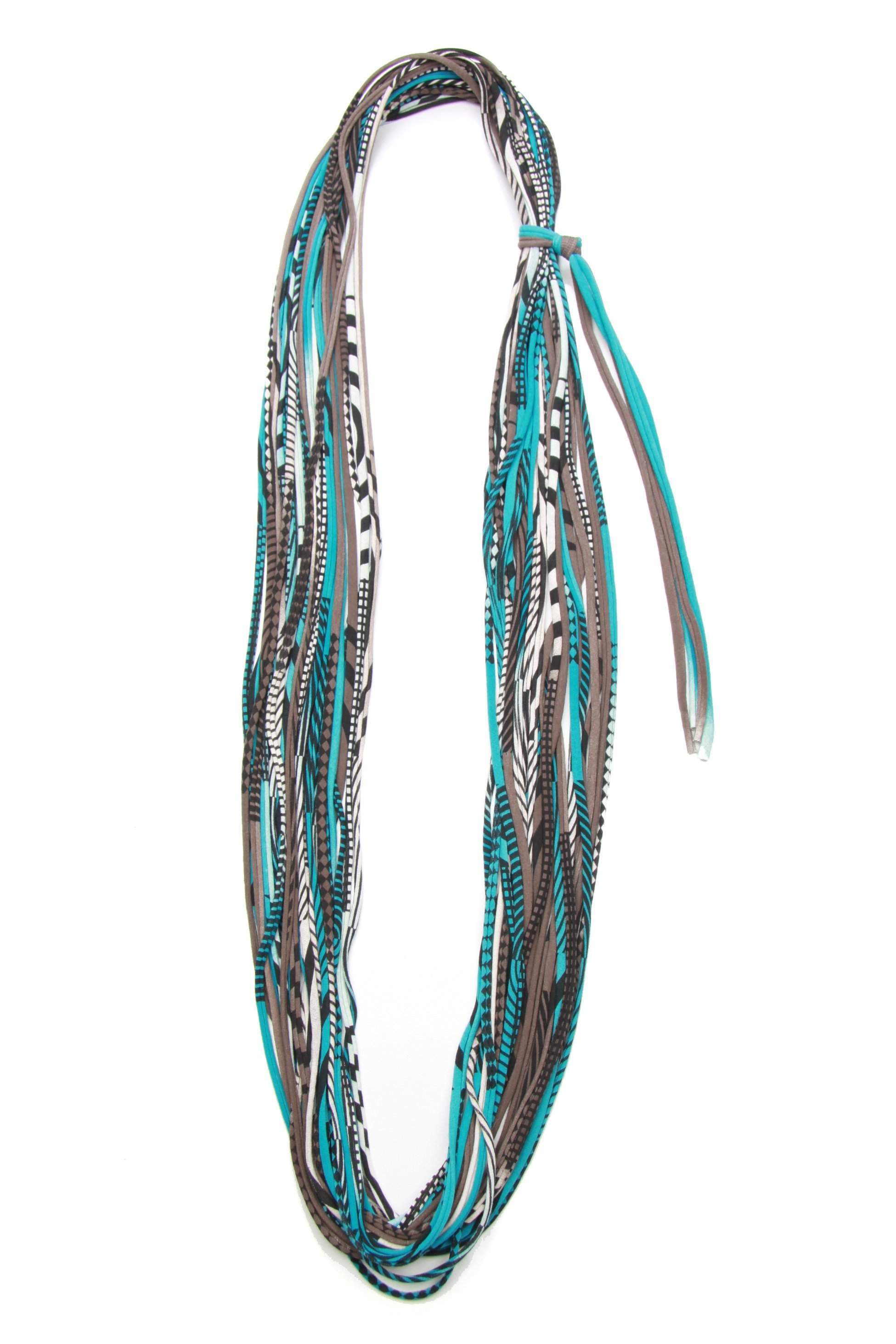 infinity scarves-Turquoise Brown Infinity Scarf-Necklush
