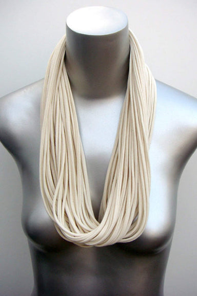 infinity scarves-Cream White Infinity Scarf-Necklush