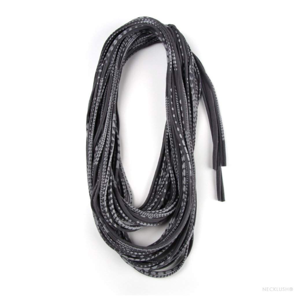 infinity scarves-Dark Gray Light Gray Infinity Scarf-Necklush