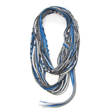 infinity scarves-Blue Gray Infinity Scarf-Necklush