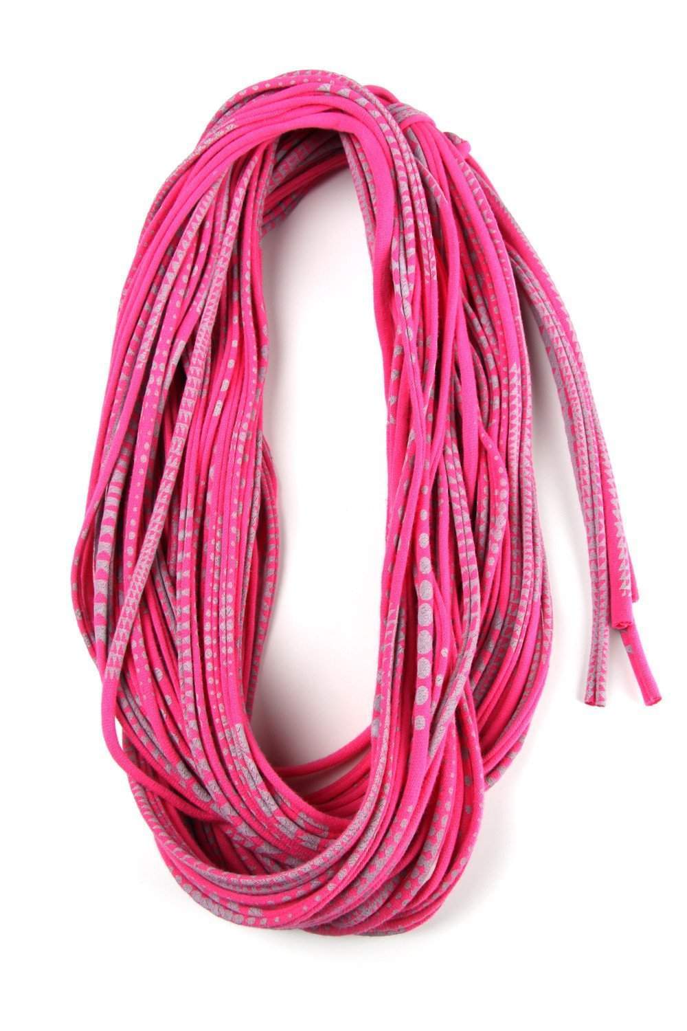 infinity scarves-Hot Pink Gray Infinity Scarf-Necklush