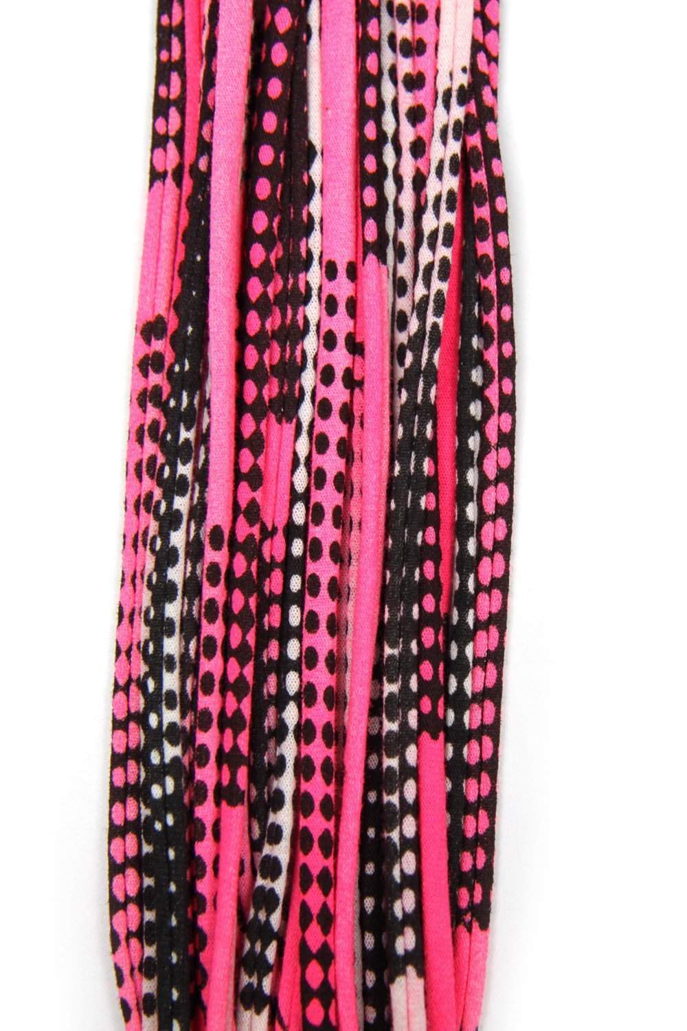 infinity scarves-Hot Pink Black Infinity Scarf-Necklush