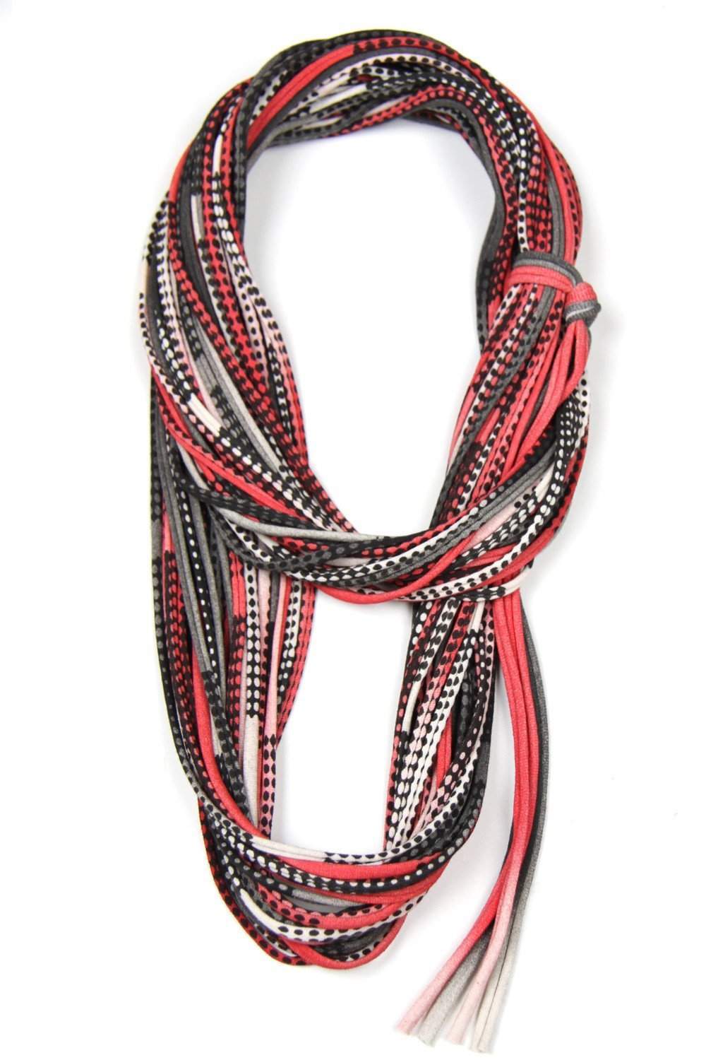 infinity scarves-Red and Black Infinity Scarf-Necklush