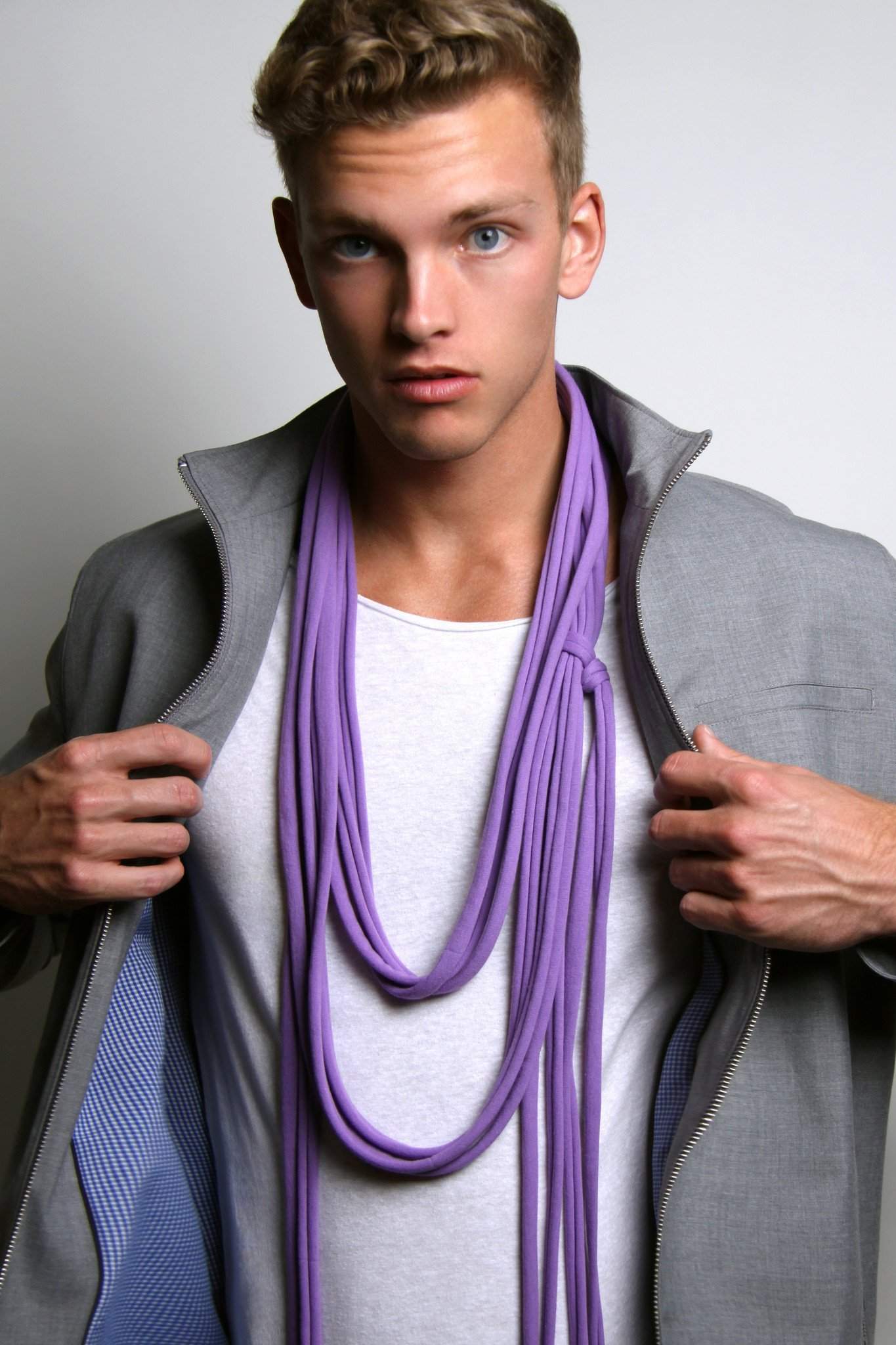 Lavender Purple Long Scarf-scarves-Necklush