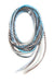 Light Blue Brown with Stripes / Skinny Scarf Necklace-scarves-Necklush