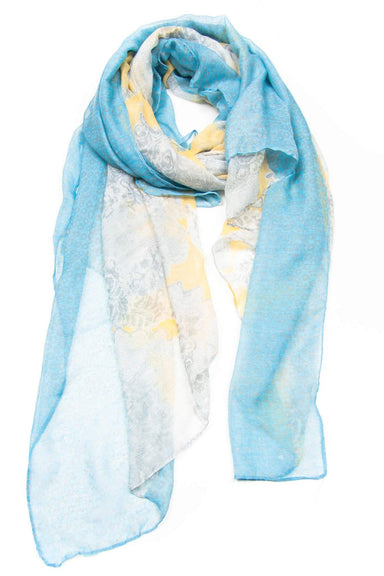 Light Blue Yellow Scarf-scarves-Necklush