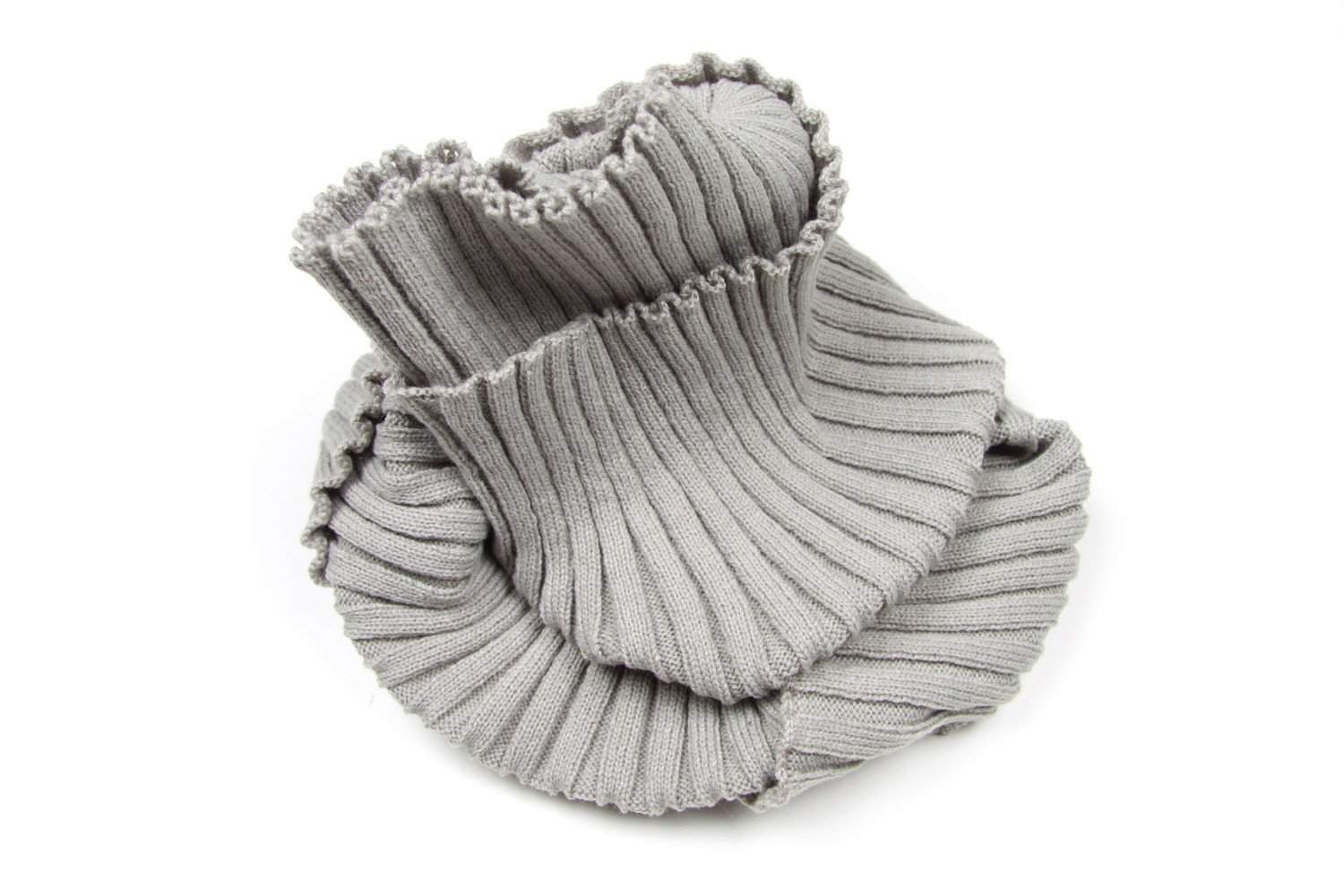 Light Gray Infinity Scarf, Knit, Mens, Womens, Circle Scarf, Loop Cowl-scarves-Necklush