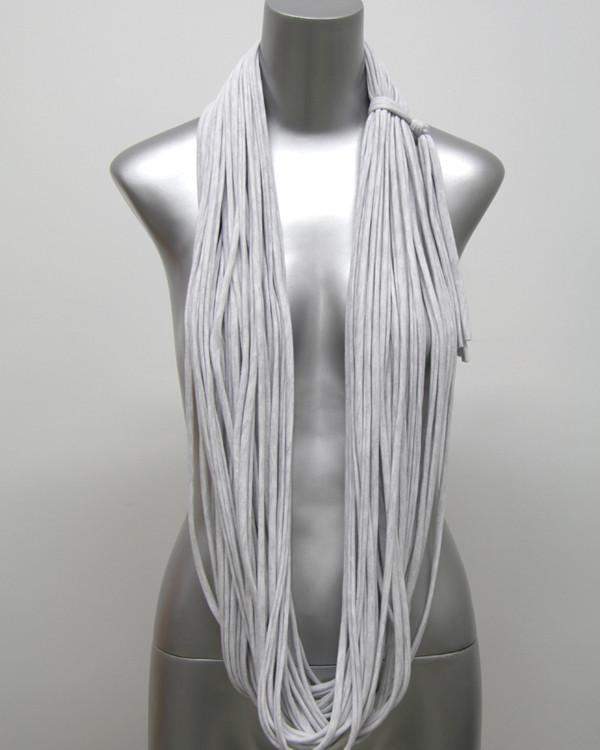 Light Gray Chunky Scarf-scarves-Necklush