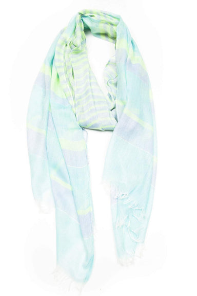 Light Lime Green Sky Blue Scarf-scarves-Necklush