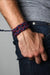 mens bracelet-Maroon Purple Blue Braided Bracelet-Necklush