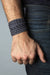 Mens Bracelet-Striped Gray Mens Bracelet-Necklush