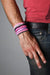 Mens Bracelet-Neon Pink Purple Mens Bracelet-Necklush