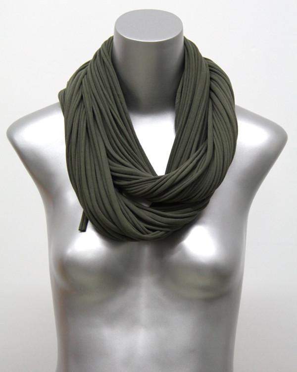 Military Green Chunky Scarf-scarves-Necklush