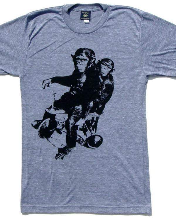 Monkeys on Bikes T-shirt-tshirts-Necklush