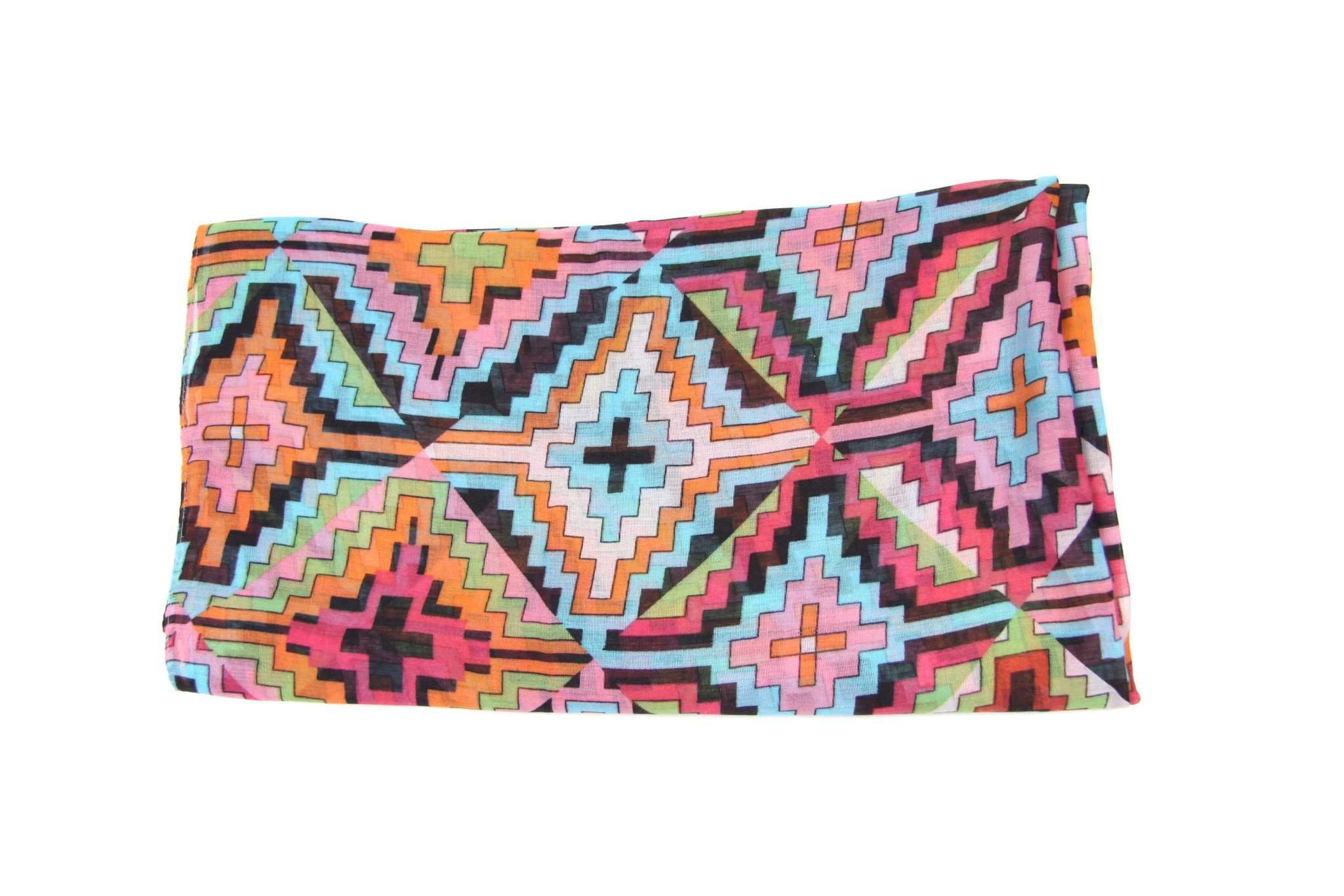 Multi Color Circle Scarf-scarves-Necklush