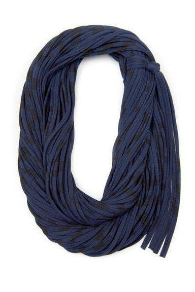 Navy Blue Bold Stripe Chunky Scarf-scarves-Necklush