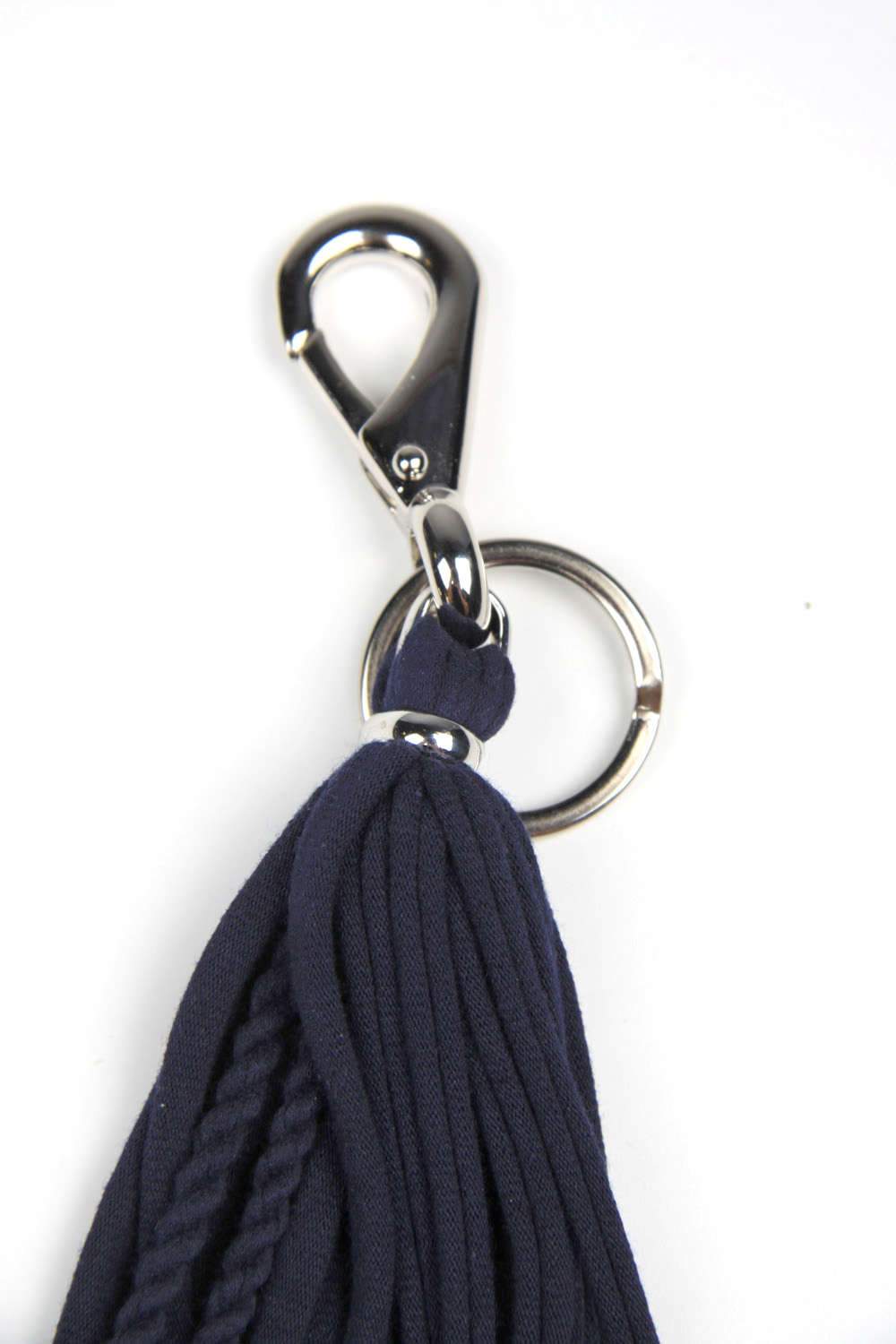 Navy Blue Keychain Tassel-keychains-Necklush