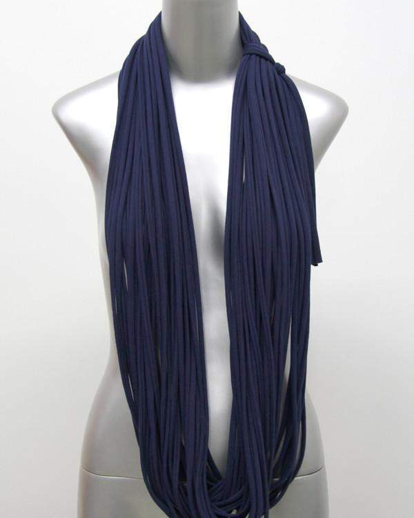 Navy Blue Chunky Scarf-scarves-Necklush