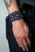 mens bracelet-Navy, Charcoal Sage Braided Bracelet-Necklush