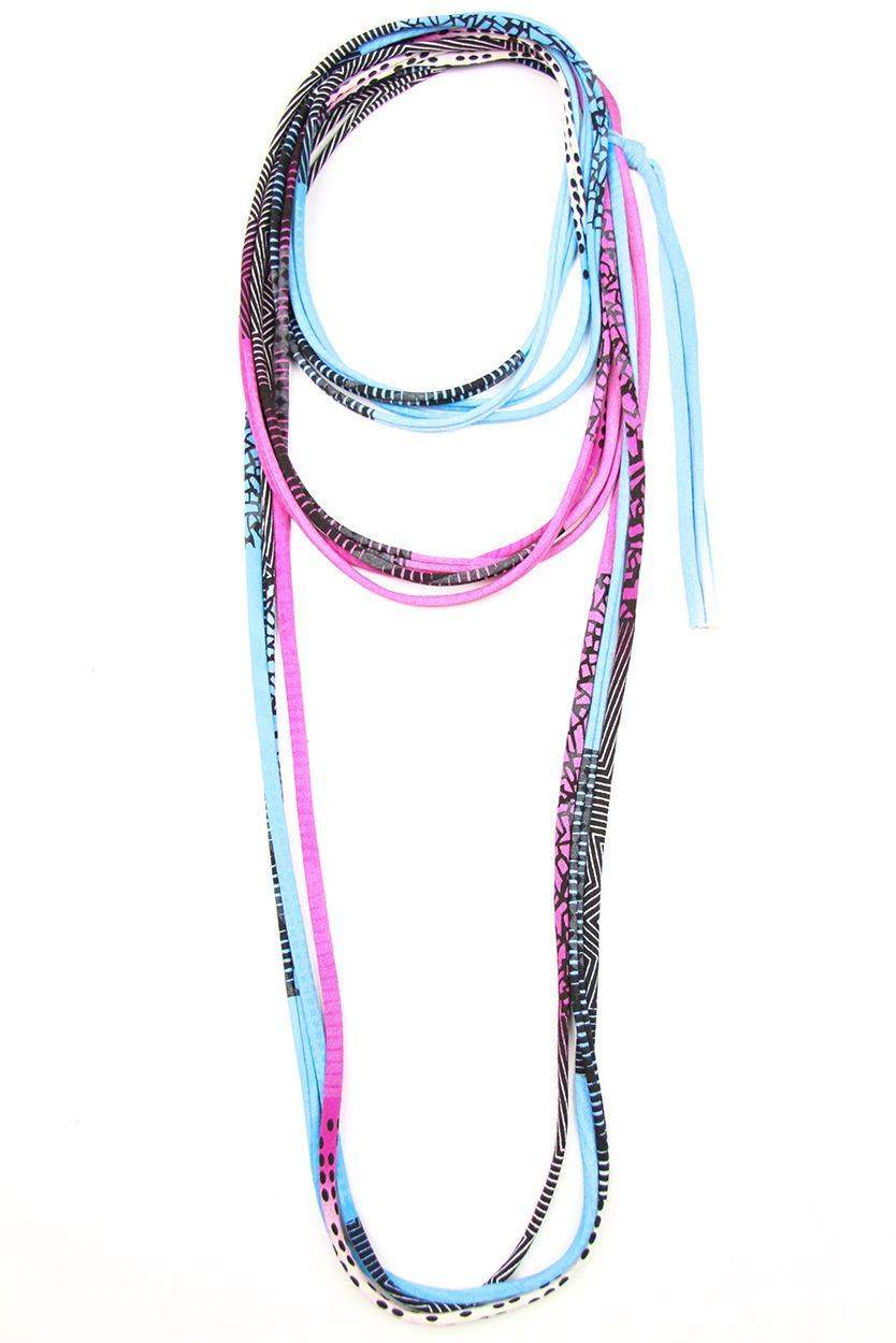 Neon Blue Purple Necklace-necklaces-Necklush
