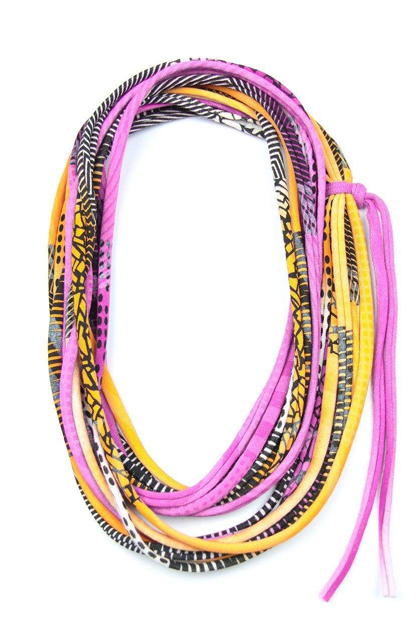 Neon Purple Yellow Necklace-necklaces-Necklush