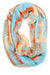 Orange Beige Baby Blue Aztec Print Infinity Scarf
