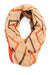 Orange Tan Brown Circle Scarf-scarves-Necklush