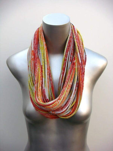 Orange Yellow Chunky Scarf-scarves-Necklush