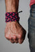 mens bracelet-Pink Purple Black Braided Bracelet-Necklush
