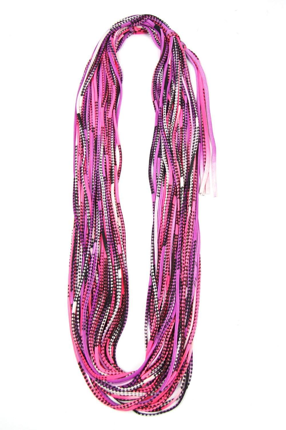 Pink Purple Black Chunky Scarf-scarves-Necklush
