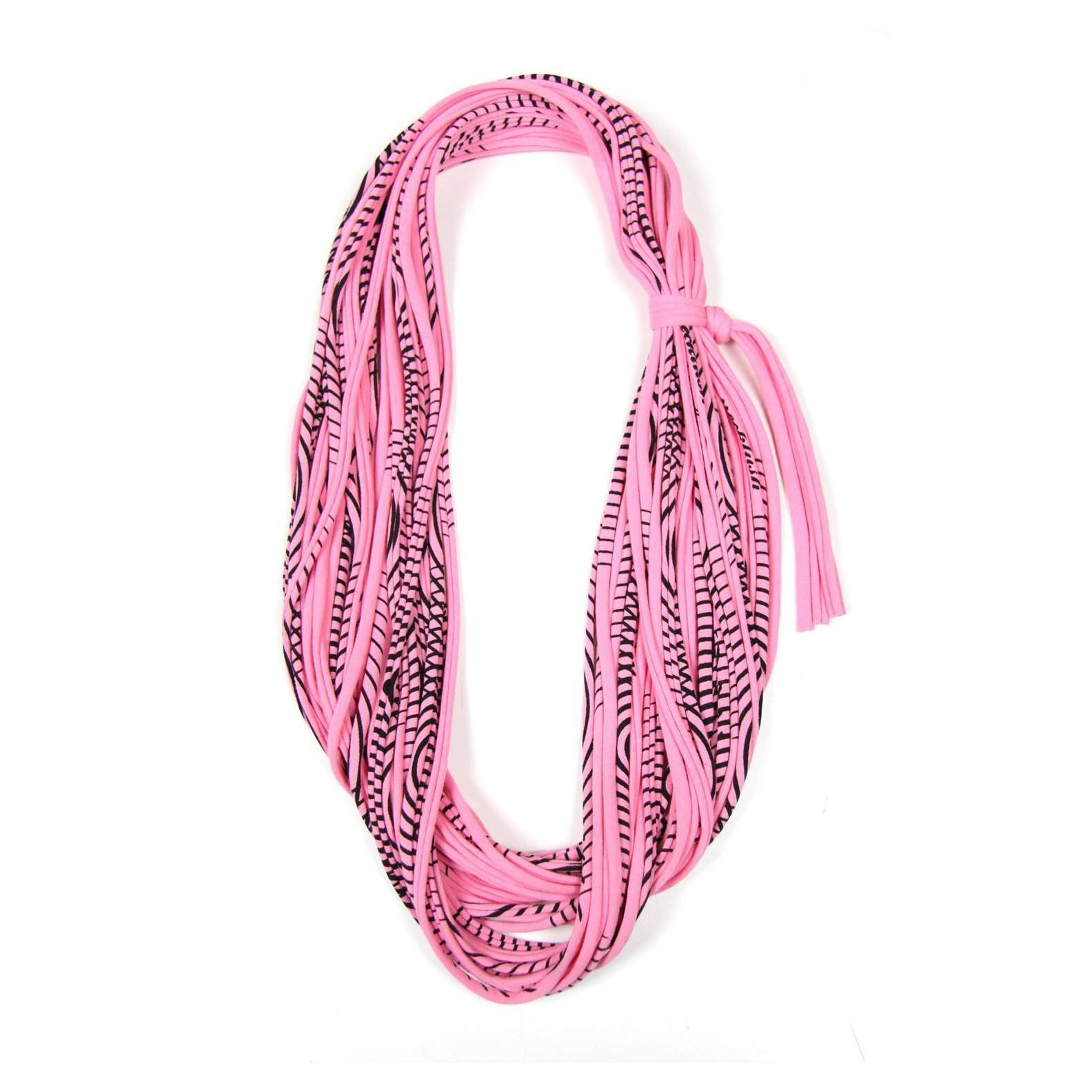 Pink Striped Chunky Cowl
