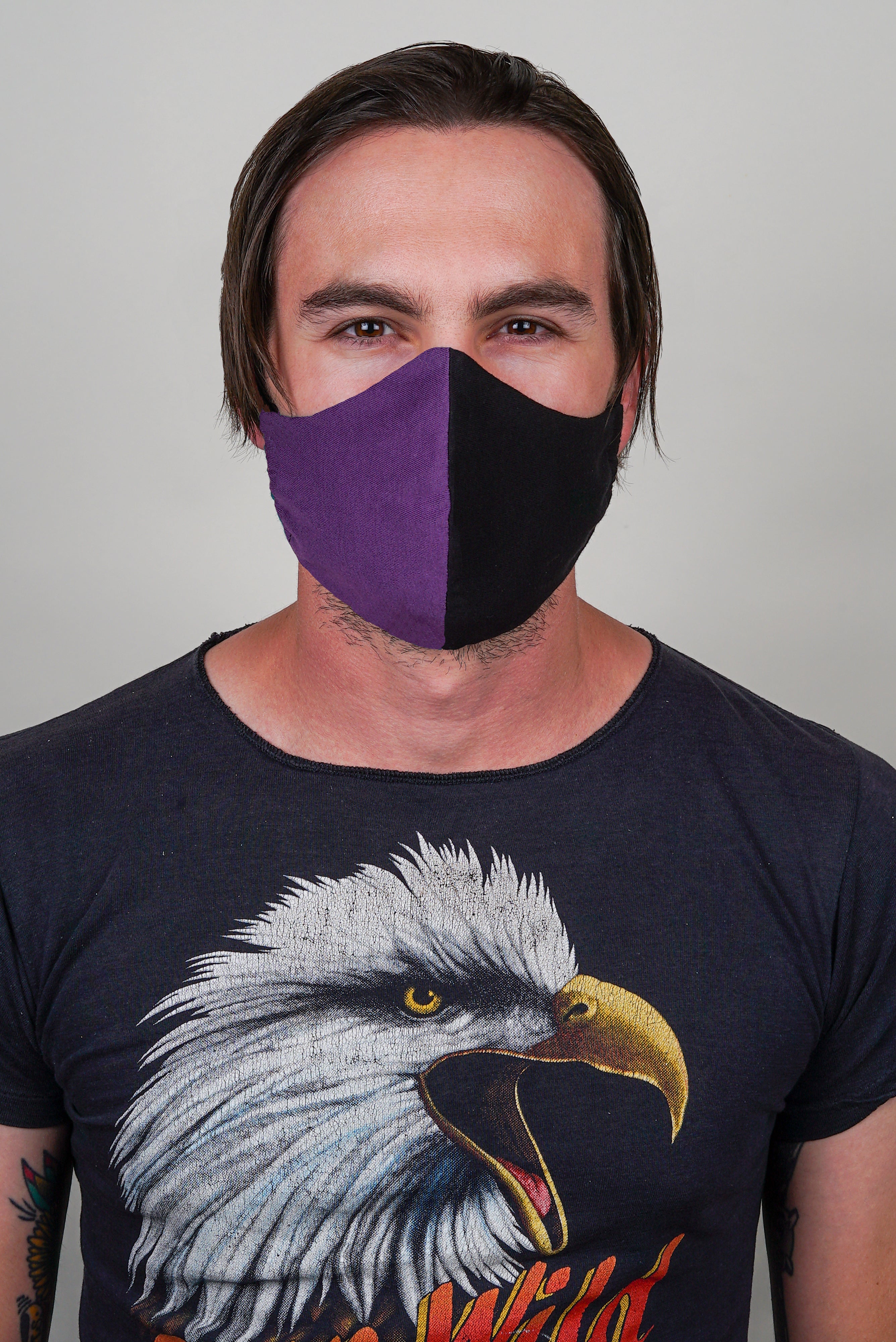 Face Mask Purple & Black / Unisex Men's Women's — Necklush