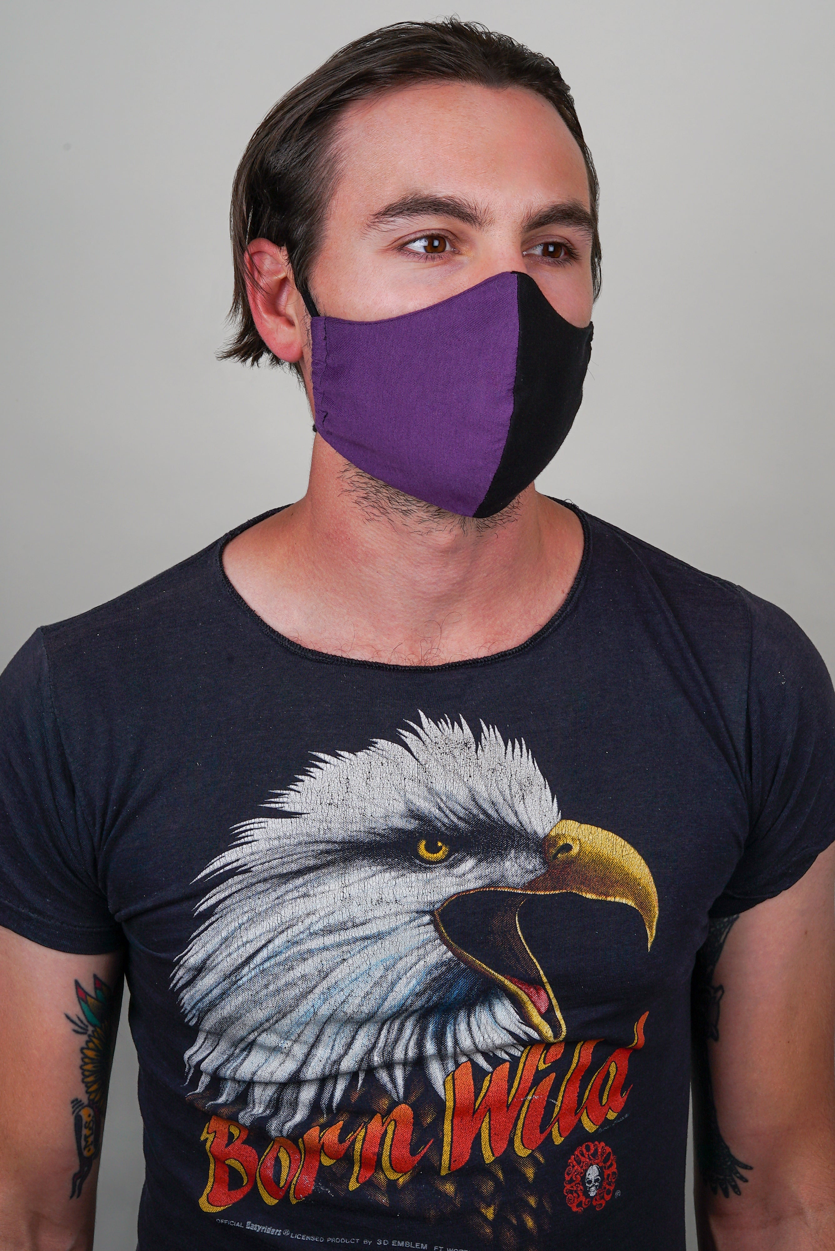 Face Mask / Purple & Black / Unisex