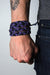 mens bracelet-Purple Navy Charcoal Braided Bracelet-Necklush