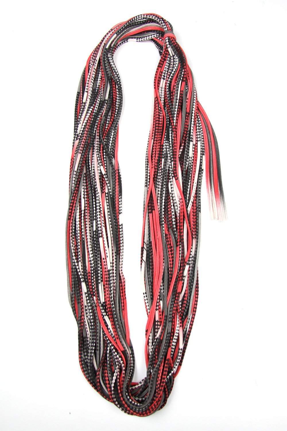 Red Black Chunky Scarf-scarves-Necklush
