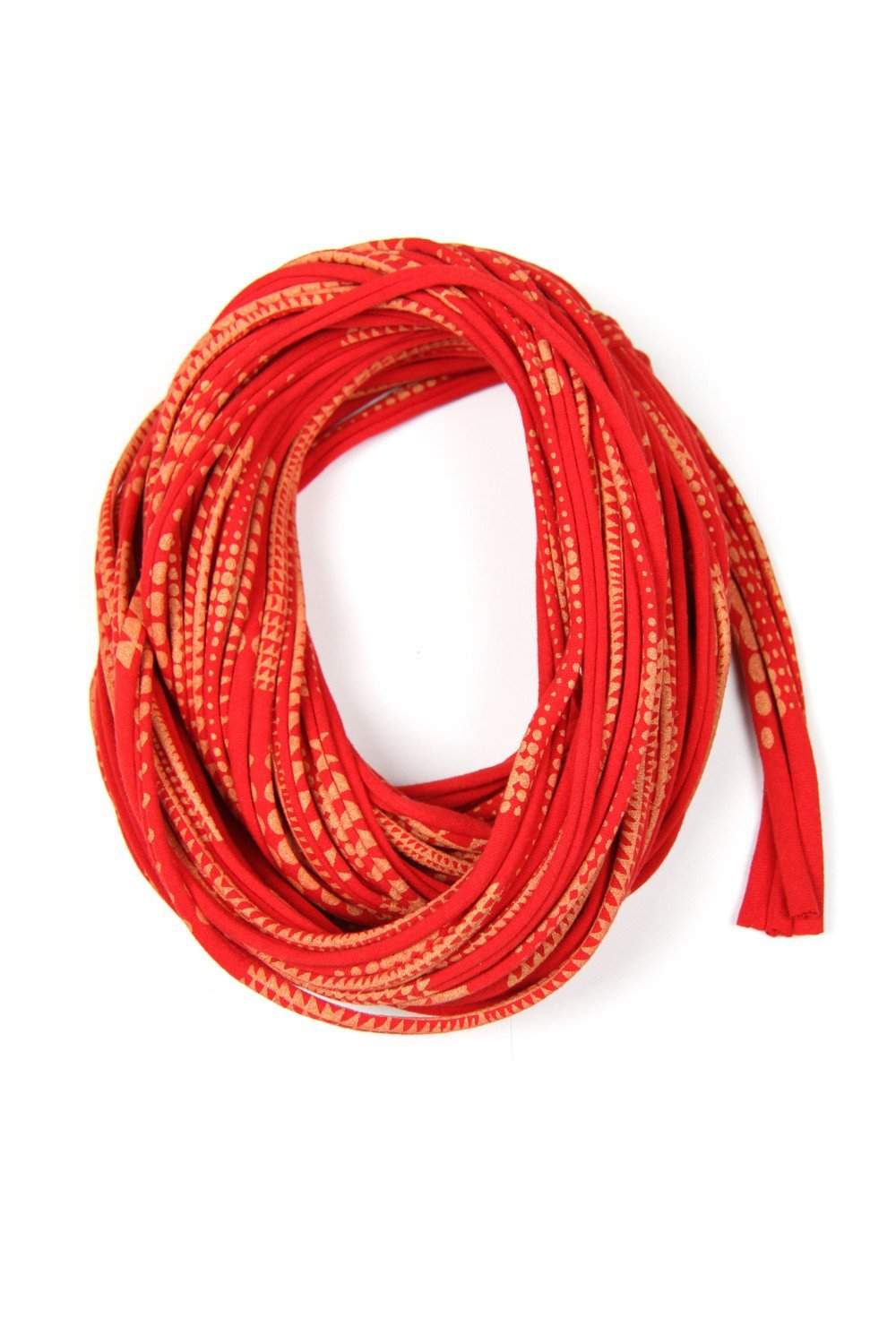 Red Gold Chunky Cowl-scarves-Necklush