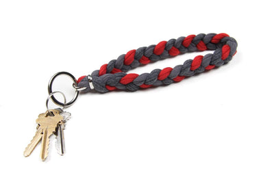Red Grey Keychain-keychains-Necklush