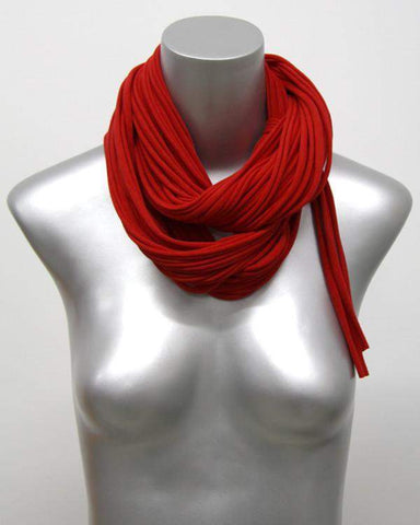 Red Cowl Scarf-scarves-Necklush