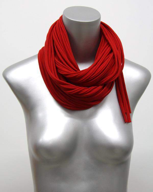 Red Cowl Scarf-scarves-Necklush