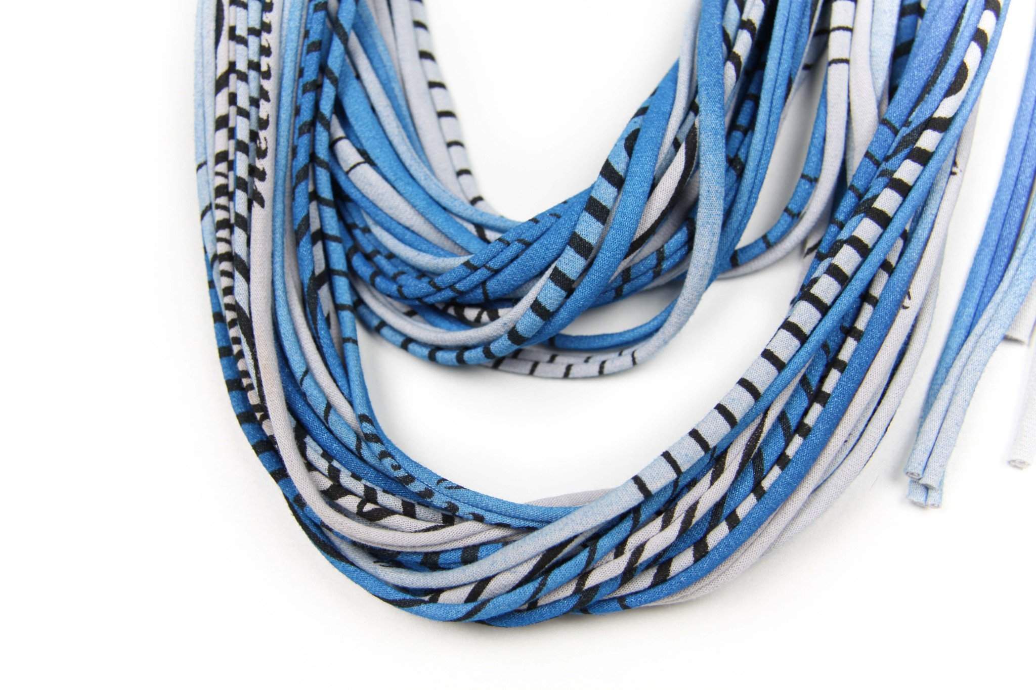 Shimmery Blue Grey with Stripes / Classic-scarves-Necklush