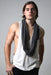Striped Dark Gray Cowl Scarf-scarves-Necklush