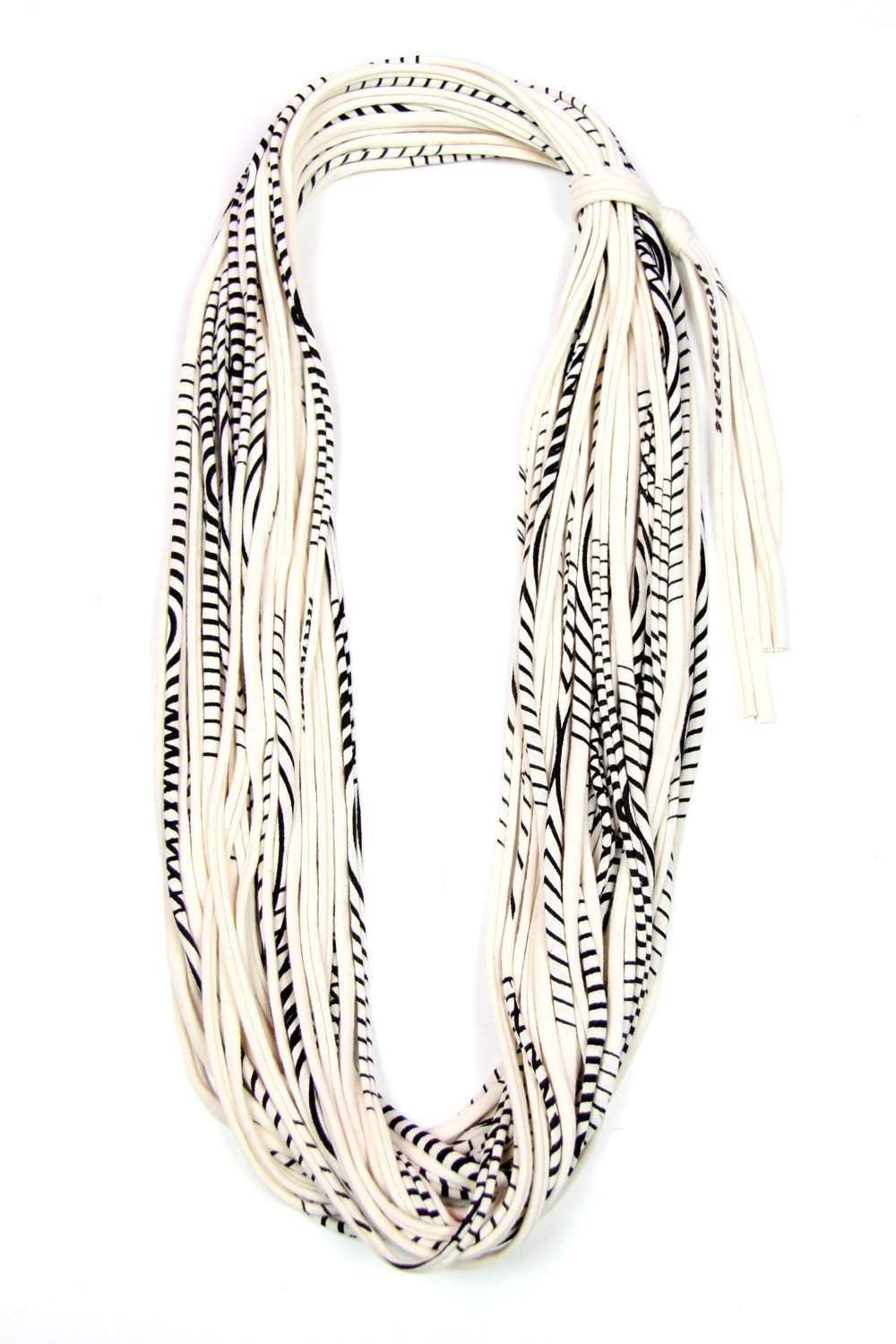 Striped Cowl Scarf-scarves-Necklush
