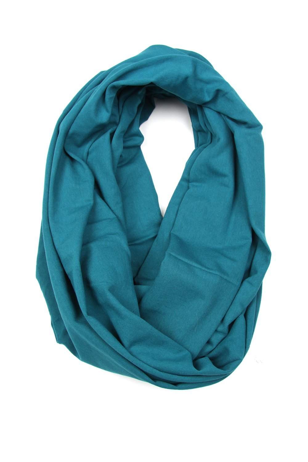 Teal Blue Circle Scarf-scarves-Necklush