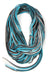 Turquoise Black Chunky Scarf-scarves-Necklush