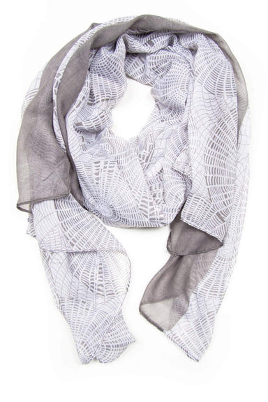 White Grey Scarf-scarves-Necklush
