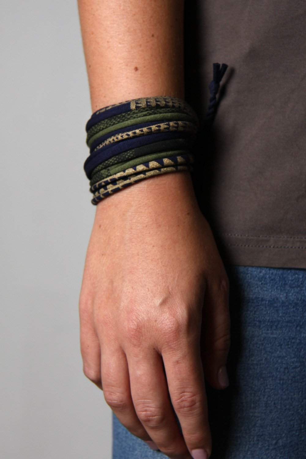 Wrap Bracelet / Green Blue-bracelets-Necklush